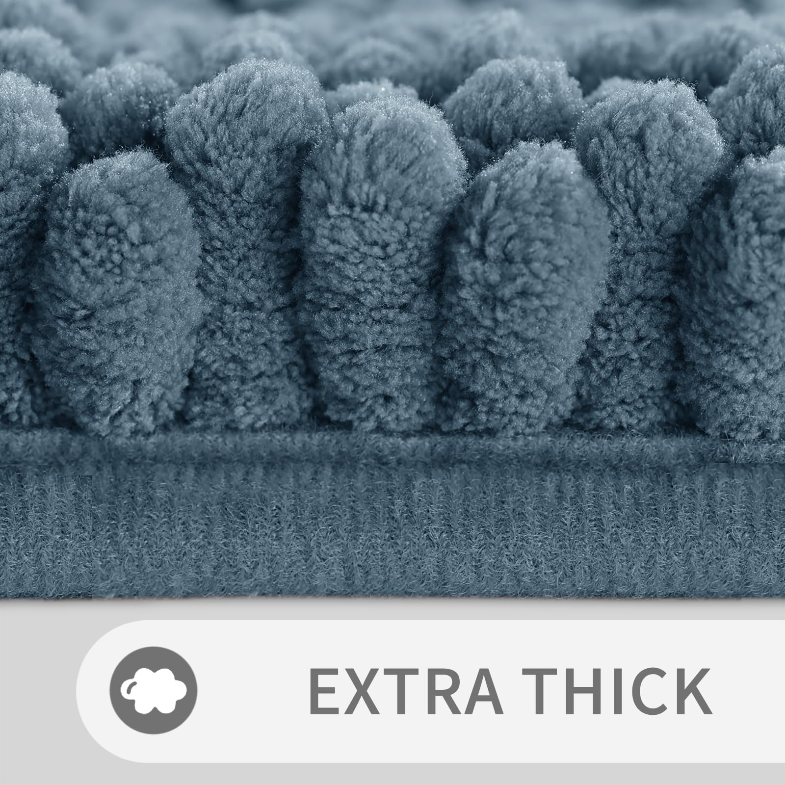 Yimobra Washable Bathroom Rugs Sets 2 Piece, Non Slip Quick Dry Absorbent Bath Mat Set, Chenille Luxury Shower Rugs For Bathroom